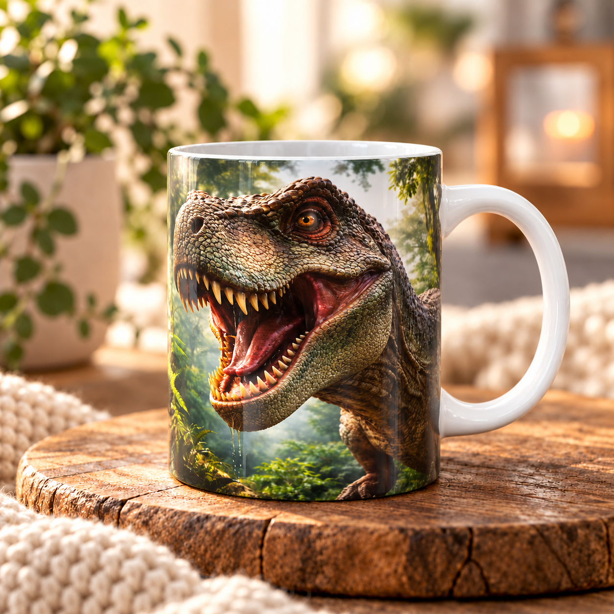 Hrnek „T-Rex v džungli“ – 330 ml